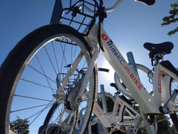 RKCB e-bike backlit against a blue sky