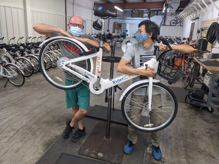 RKCB staff in the bike shop